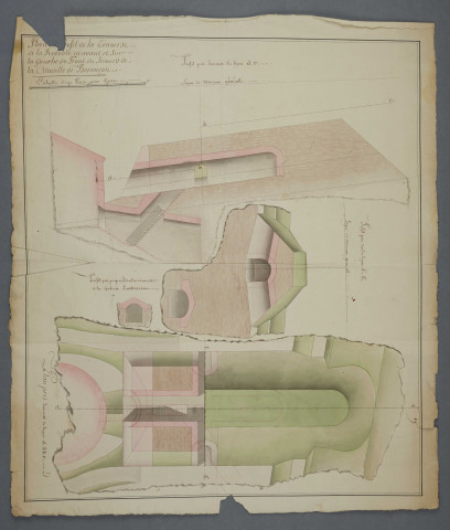 Plan et profil de la traverse
