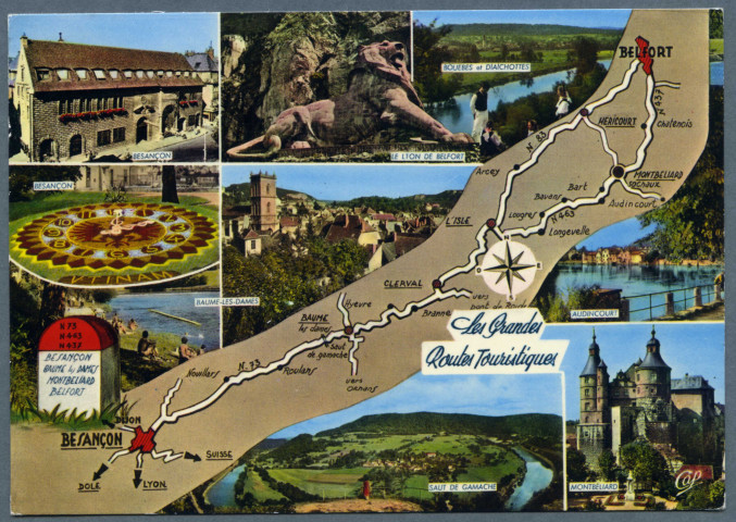 Les grandes routes touristiques de Besançon à Belfort