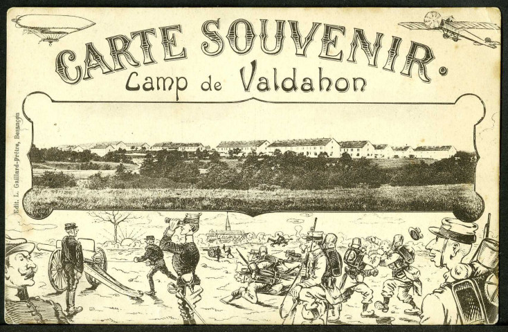 Carte-souvenir du camp de Valdahon