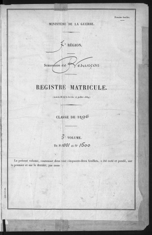 Volume 3, nos 1001 à 1500