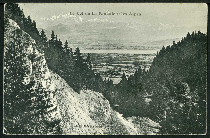Le col de la Faucille et les Alpes