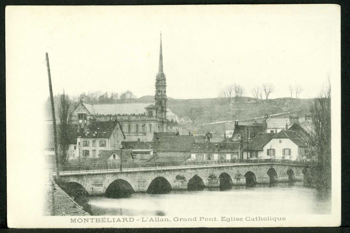 L'Allan, grand pont, église catholique