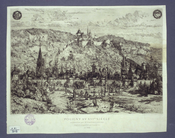 Vue de Poligny au XVIe siècle