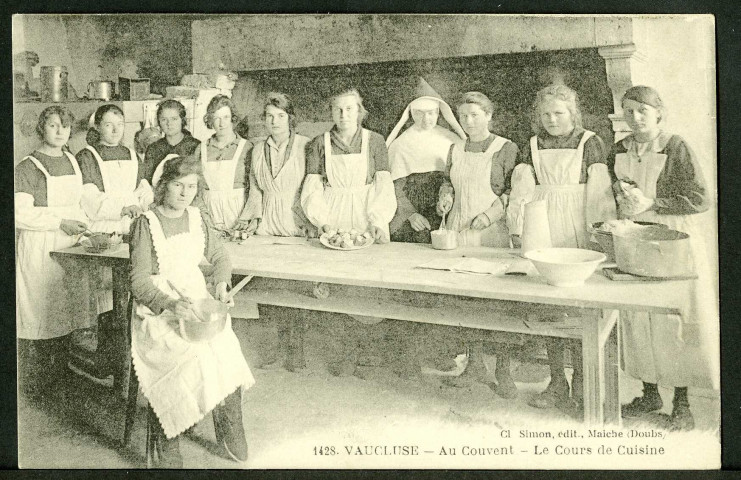 Le cours de cuisne au couvent