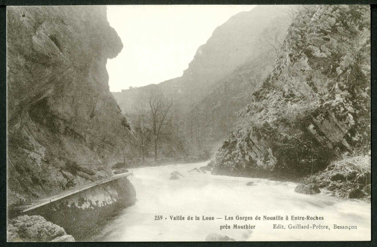 Les Gorges de Nouailles à Entre-Roches, près Mouthier