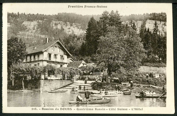 Bassins du Doubs, quatrième bassin, côté Suisse, l'hôtel