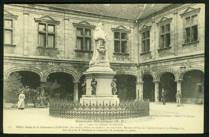Vue de la statue du cardinal Granvelle