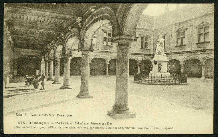 Vue de la statue du cardinal Granvelle