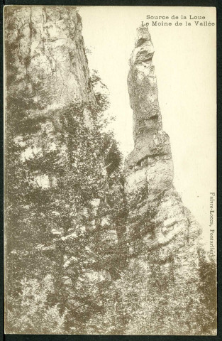 Source de la Loue. Le Moine de la Vallée