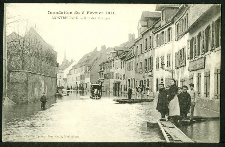 Rue des Granges, inondation du 8 février 1910