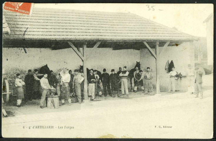 4e régiment d'artillerie, les forges