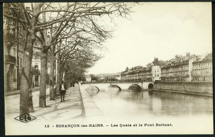 Les quais et le pont Battant en aval du pont Battant