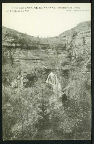 Rocher et chute de l'écluse du Val