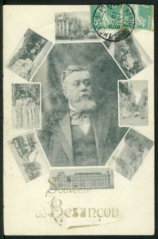 Carte souvenir du voyage du président Fallières à Besançon