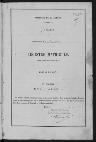 Volume 1, nos 1 à 494