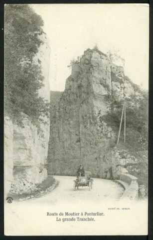 Route de Mouthier à Pontarlier. La Grande Tranchée