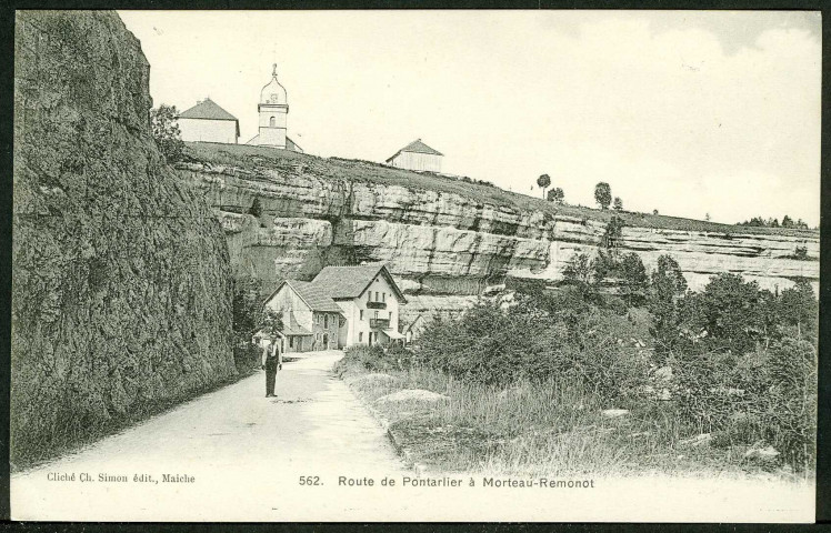 Route de Pontarlier à Morteau.Remonot