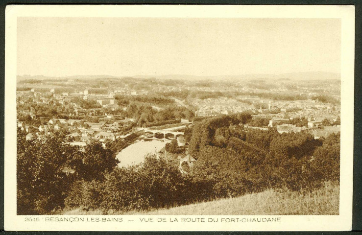 Vue générale prise de la route du fort de Chaudanne