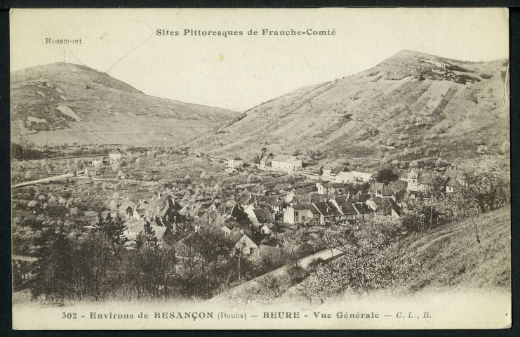 Environs de Besançon (Doubs). Beure. Vue générale