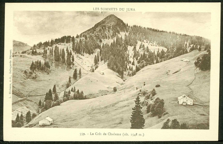 Les sommets du Jura. Le crêt de Chalame