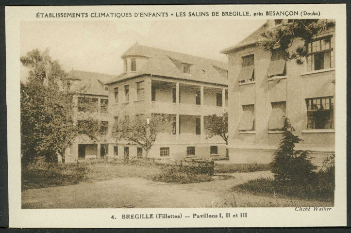 Etablissement climatique d'enfants, Bregille (fillettes), pavillons I, II et III