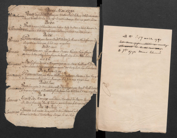 Minutes et répertoire