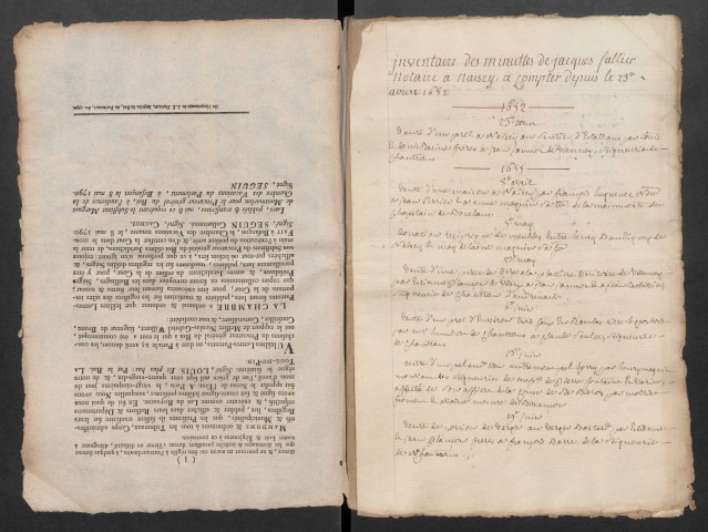Minutes et répertoire