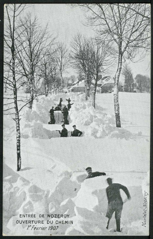 Entrée de Nozeroy, ouverture du chemin en hiver