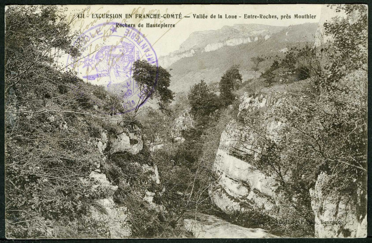Entre-Roches, près Mouthier. Rochers de Hautepierre