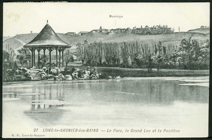 Le parc, le grand lac et le pavillon