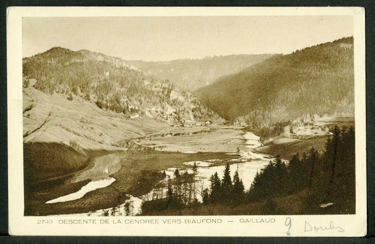 Descente de la Cendrée vers Biaufond