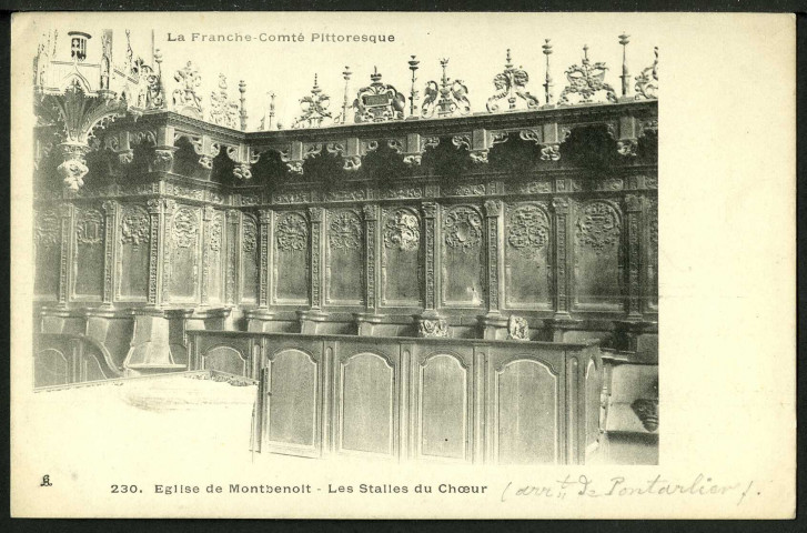 Eglise de Montbenoît. Les stalles du choeur