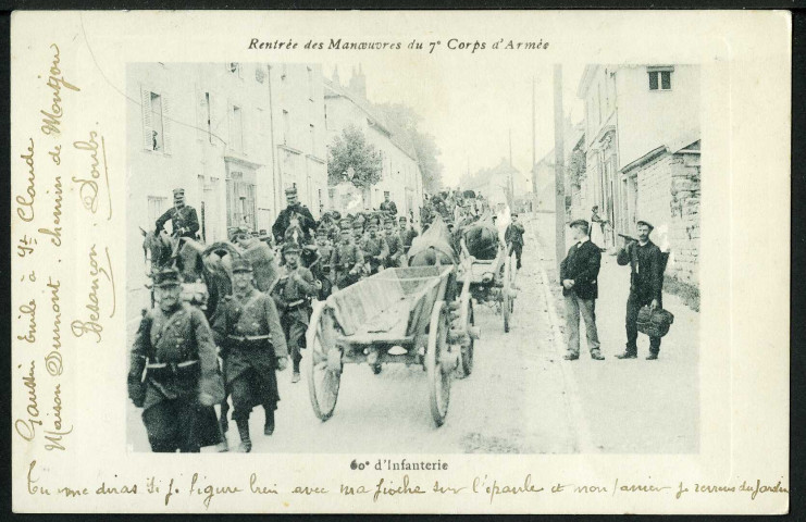 Rentrée des manoeuvres du 60e R.I.