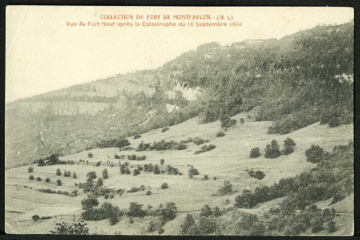 Vue du fort neuf après l'explosion