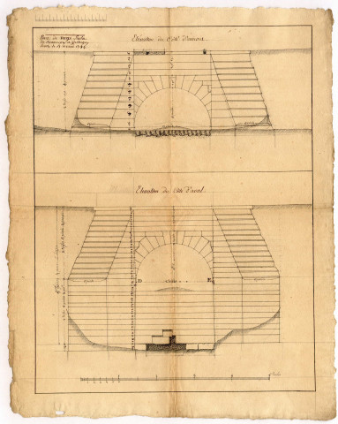 Pont de Vorges, élévations