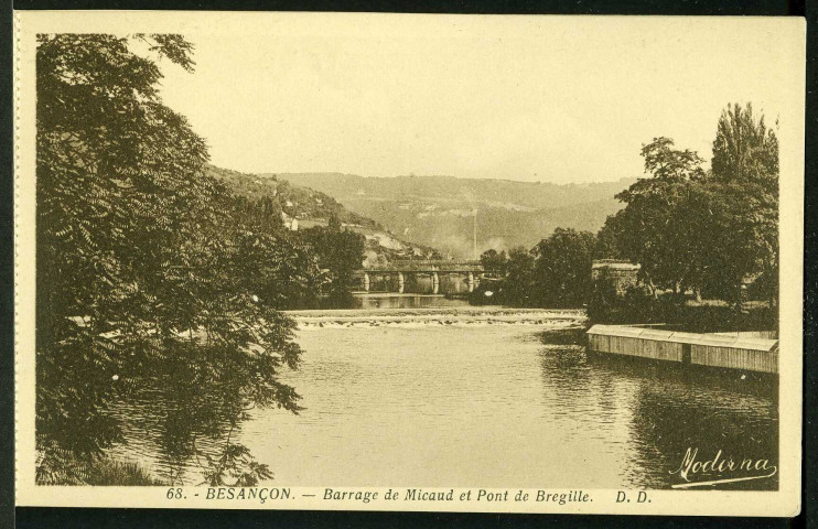 Barrage de Micaud et pont de Bregille