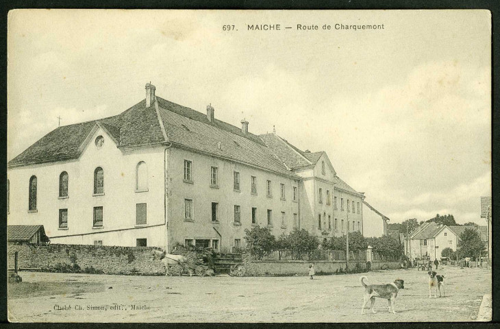 Maîche, route de Charquemont