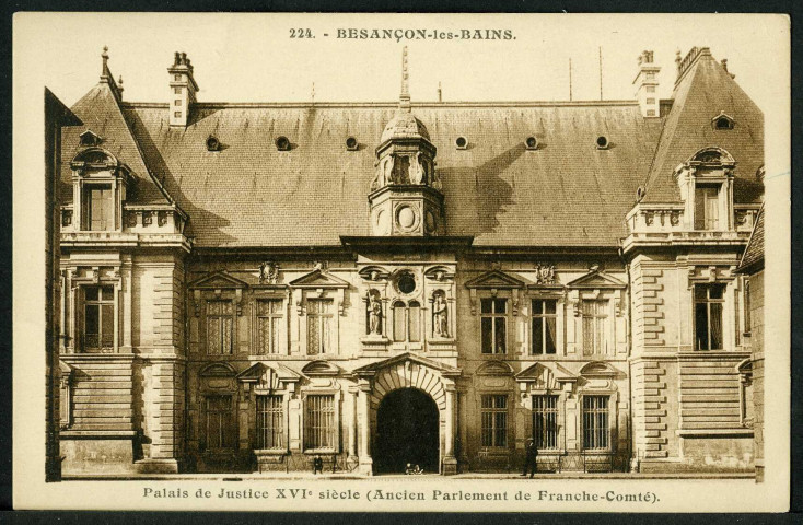 Le palais de justice, façade sur la rue Sambin