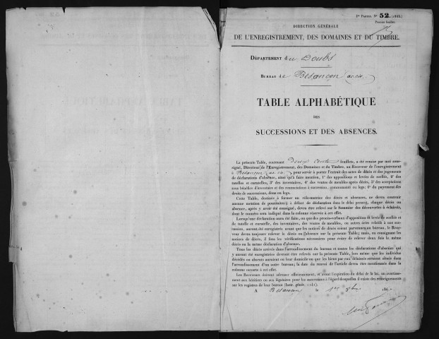 1er juillet 1869-31 janvier 1871