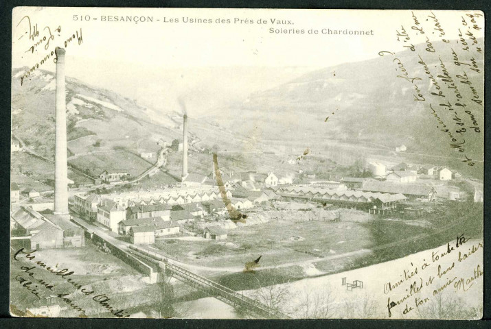 Les usines des Prés de Vaux, soieries de Chardonnet