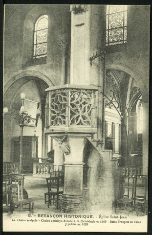La chaire sculptée, chaire gothique donnée à la cathédrale en 1469