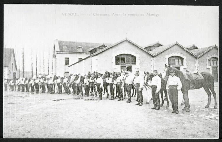 11e chasseurs, avant la rentrée au manège