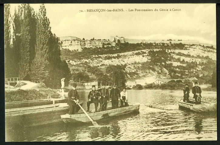Les pontonniers du génie à Canot