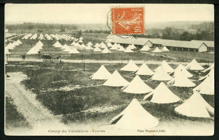 Vue générale des tentes