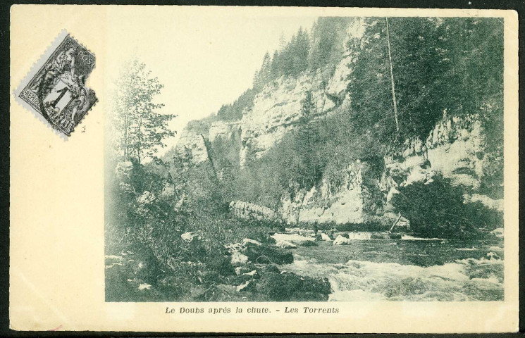 Le Doubs après la chute, les torrents