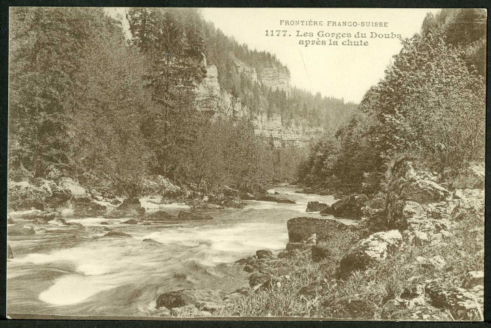 Les gorges du Doubs après la chute