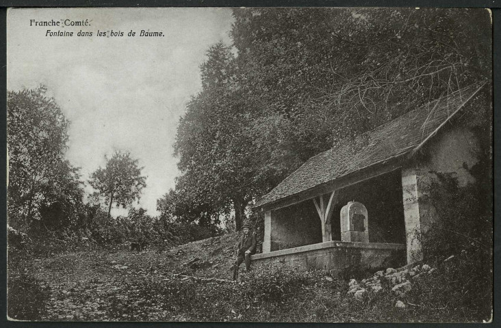 Fontaine dans le bois de Baume