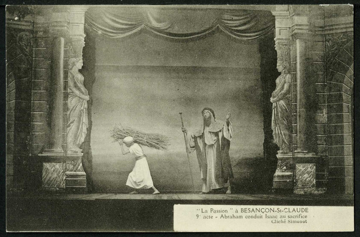 La Passion, Abraham conduit Isaac au sacrifice