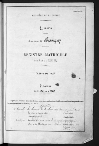 Volume 3, nos 1001 à 1500