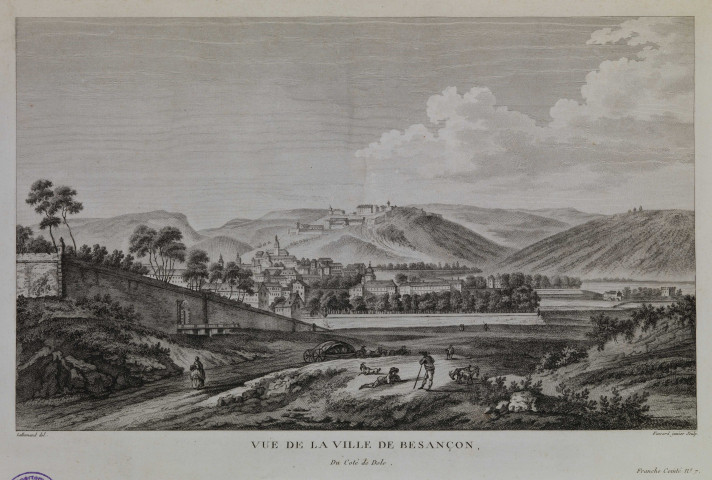 Vue de la ville de Besançon, du côté de Dole